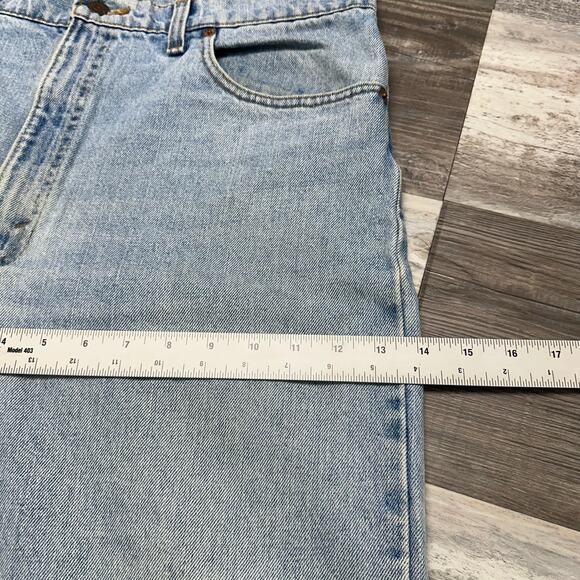 Vintage 90s Levis 550 Light Wash Blue Mens 38x32 Relaxed Taper Jeans Red Tab USA - Picture 11 of 12